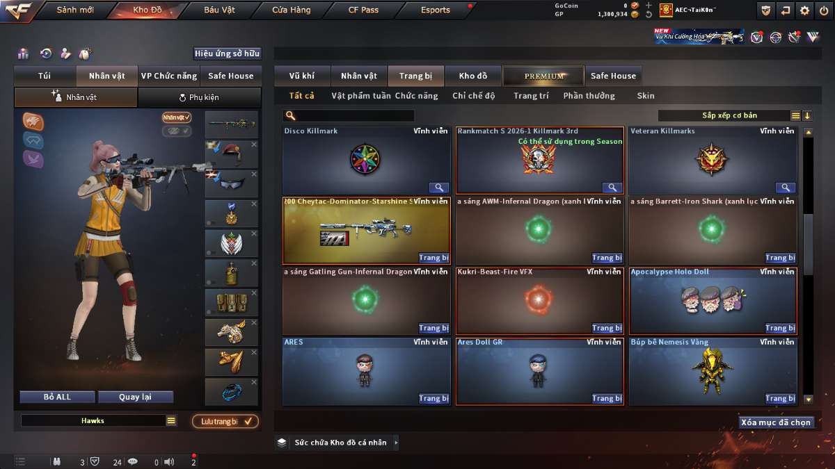 shop acc cf uy tin gia re